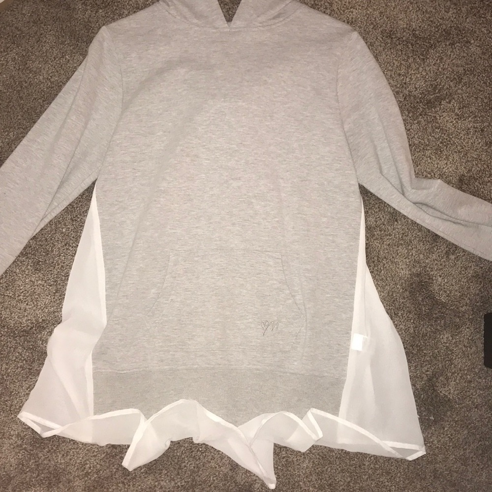 hoodie with flowy back